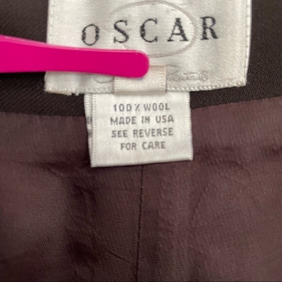 OSCAR DE LA RENTA Vintage 100% Wool Pants Slacks Fully Lined Size 8 - Picture 6 of 10